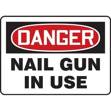 OSHA DANGER SAFETY SIGN NAIL GUN IN MEQM125VS